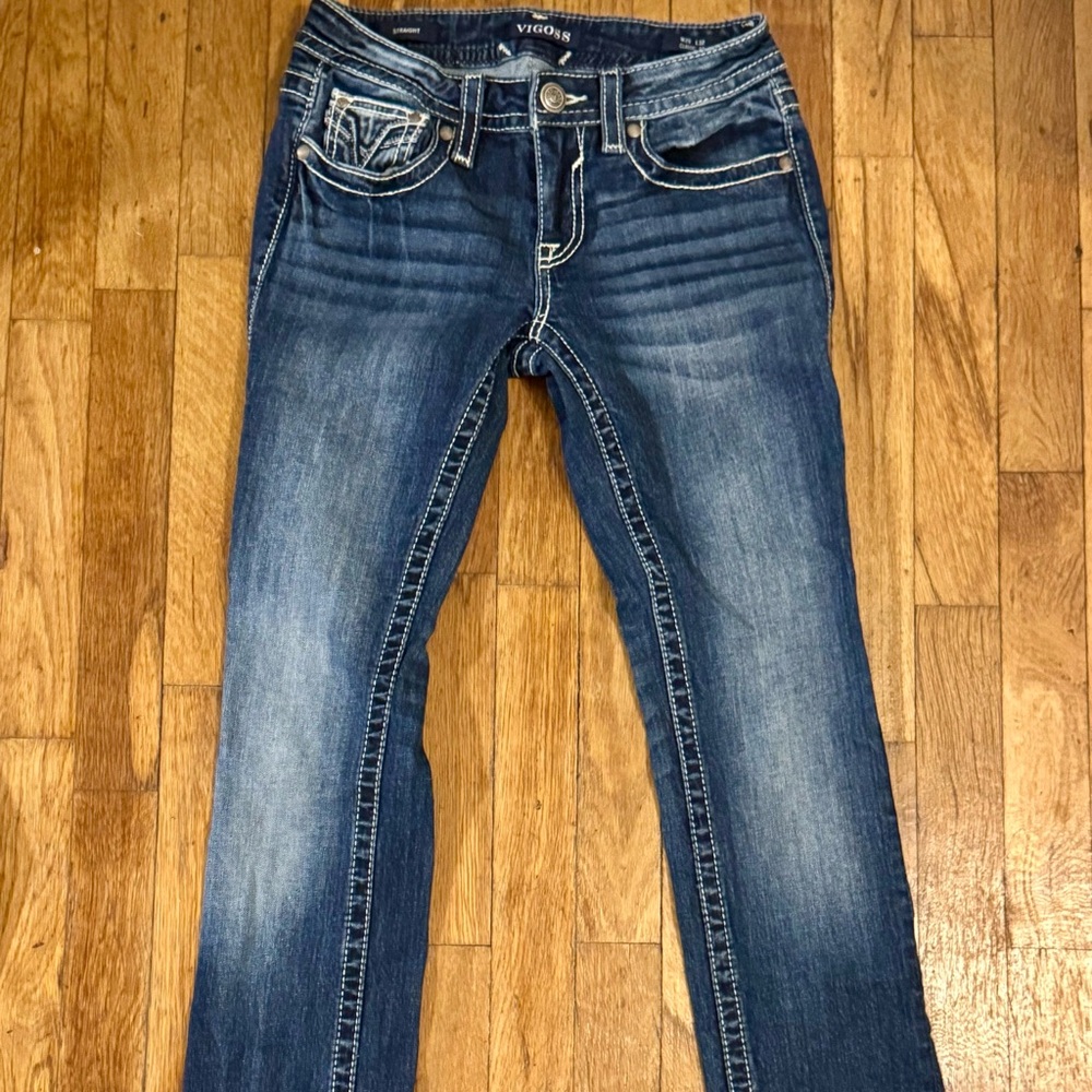 Vigoss Blue Skinny Jeans with Distressed Detailing